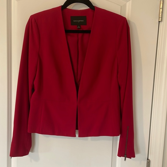 Banana Republic Factory Red Blazer - Picture 1 of 5